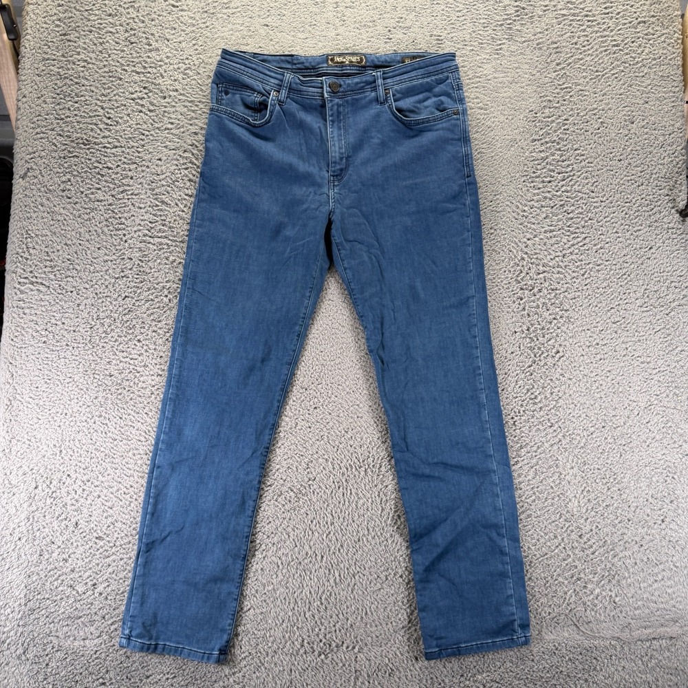 Jack of Spades Jeans Mens 35x32 Blue Cotton Denim Straight Workwear Stretch